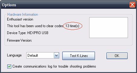 Cleared Codes Example